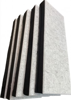 散件 6CM厚 倒角高密度款 20CMX60CM 帶背膠隔音棉 複合 聚酯纖維吸音板