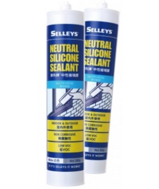 SELLEYS 犀利牌 中性玻璃膠 NEUTRAL SILICONE SEALANT 300G