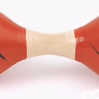 23CM 兒童木質 雙頭大沙錘 maraca