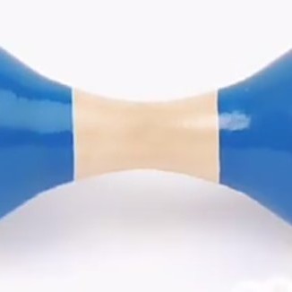 23CM 兒童木質 雙頭大沙錘 maraca