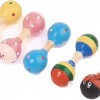 23CM 兒童木質 雙頭大沙錘 maraca