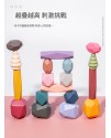 兒童 彩色疊石 疊疊高 11顆櫸木多彩石