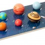 兒童 木製 太陽系八大行星 拼圖配對板