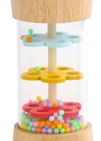 9CM 細木質款塑膠 雨聲沙筒 maraca(單個裝)