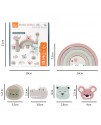 兒童 木製 彩虹動物款 建造拱形積木