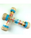 20CM 大木質款塑膠轉心 雨聲沙筒 maraca(單個裝) ST02