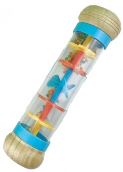 20CM 大木質款塑膠轉心 雨聲沙筒 maraca(單個裝) ST02