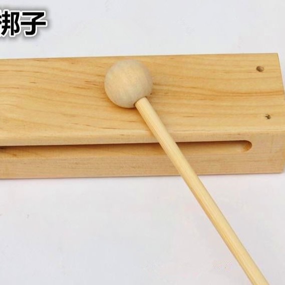 兒童 木質 方梆子 木盒木魚 (單個裝)