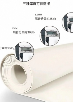 50X50CM 鐵粉牆身 白色PVC 環保阻尼隔音墊 隔音毯 隔音氈 (1.2mm厚)