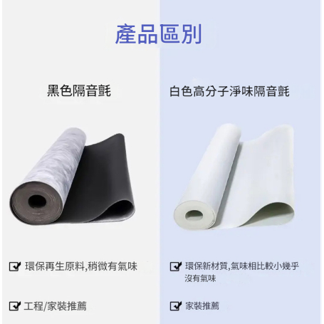 1米X10米 鐵粉牆身 白色PVC 環保阻尼隔音墊 隔音毯 隔音氈 (1.2mm厚)