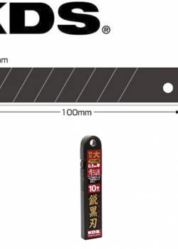 日本 KDS 京都牌L刃銳黑刃黑身大界刀身-大刀18mm(黑色)-LB10BH(10PCS)美工刀替換刀片