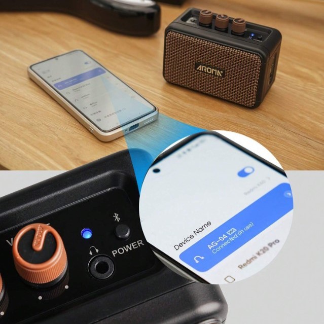 Aroma AG04 USB 充電迷你 結他音箱