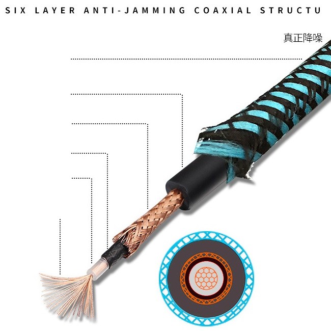 QMI 25CM 結他音頻 效果器 連接線 Jack Cable 短線 