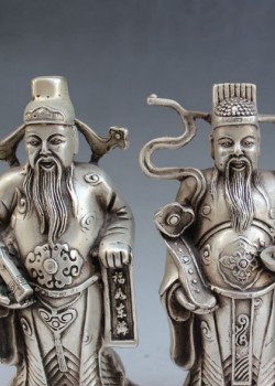 白銅福祿壽三星