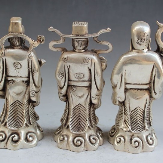 白銅福祿壽三星