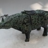 青銅 犀牛壺 