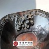 精雕瑞獸牛角杯