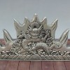 銅鍍銀 精雕雙面單龍筆架