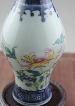 手繪大口徑青花瓷花瓶
