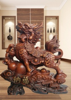 樹脂 麒麟擺件