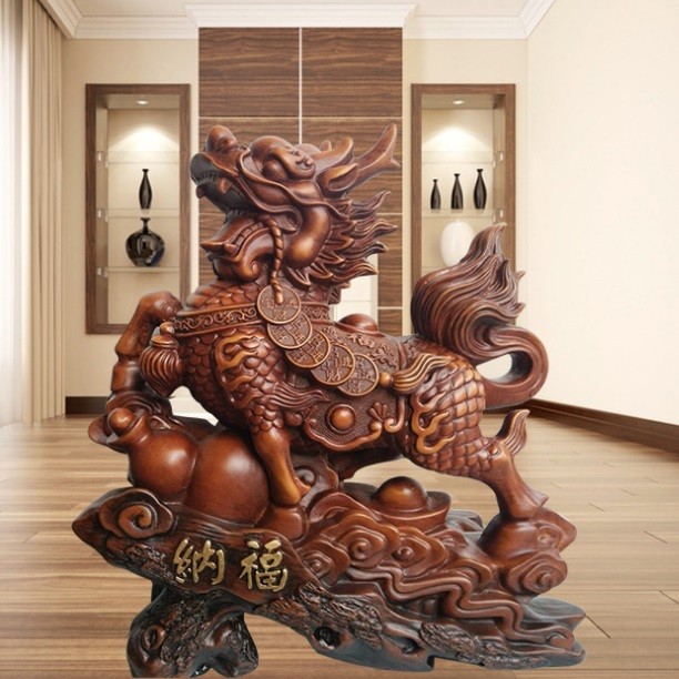 樹脂 麒麟擺件