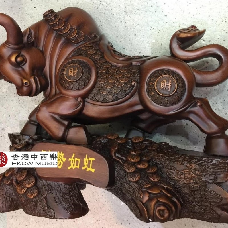樹脂 牛擺件