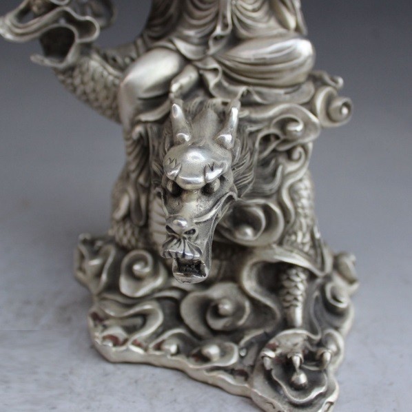 白銅 祥龍觀音