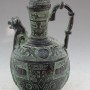 精雕獸頭 酒壺 