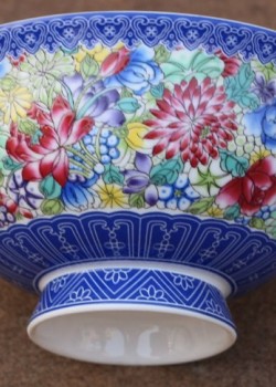 花開富貴 高腳碗