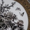 墨彩蝶戀花圖 紋金邊盤 擺件