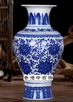 青花瓷魚尾瓶 花瓶