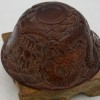 天然浮雕龍鳳 牛角碗