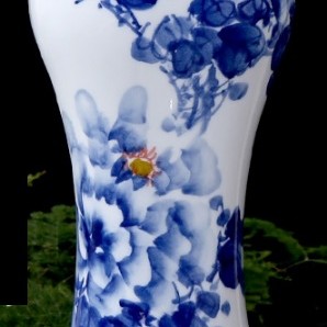 青花手繪牡丹 小花瓶