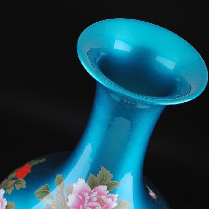 水晶釉藍色賞瓶