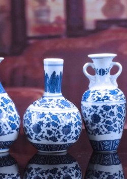 青花瓷 仿古小花瓶