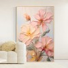 奶油風 花卉 晶瓷面掛畫 裝飾掛畫連鋁畫框 80X120CM