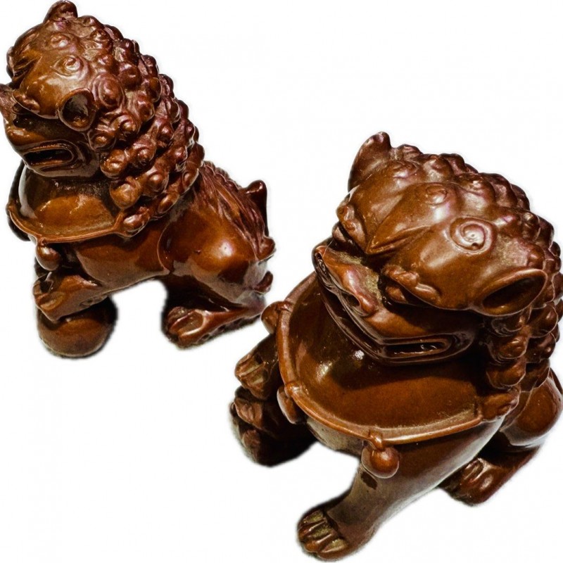 樹脂雕塑 小獅子 一對
