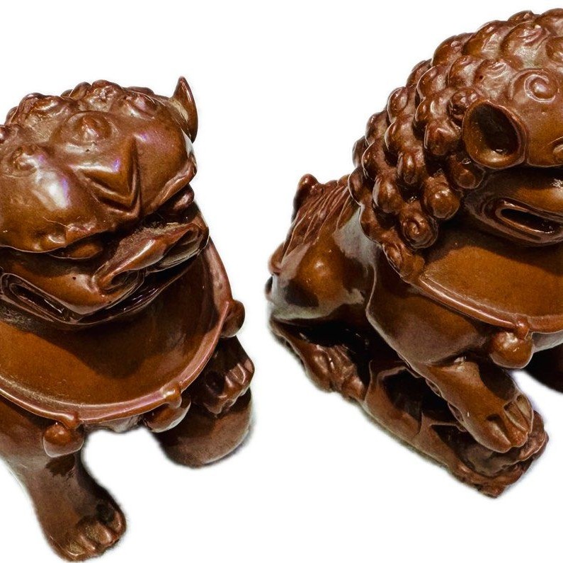 樹脂雕塑 小獅子 一對