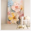 奶油風 花卉 晶瓷面掛畫 裝飾掛畫連鋁畫框 80X120CM