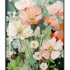 北歐風清新 花卉 晶瓷面掛畫 裝飾掛畫連鋁畫框 40X60CM DF