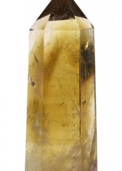 天然黃水晶 水晶柱 六稜單尖柱 擺件