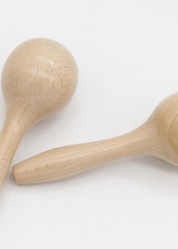 15CM 兒童櫸木木質 圓頭沙錘 maraca (單個裝)
