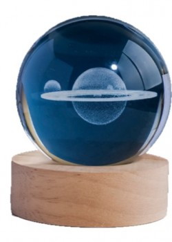 土星水晶球 星空小夜燈 