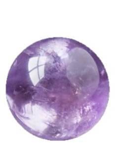 天然水晶球 原石 巴西紫晶 擺件 2CM