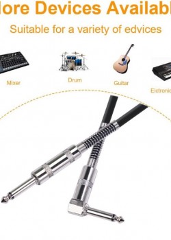 CR 3米 結他音頻 降噪連接線 Jack Cable 6.35 直彎頭 結他線 6.5音頻線