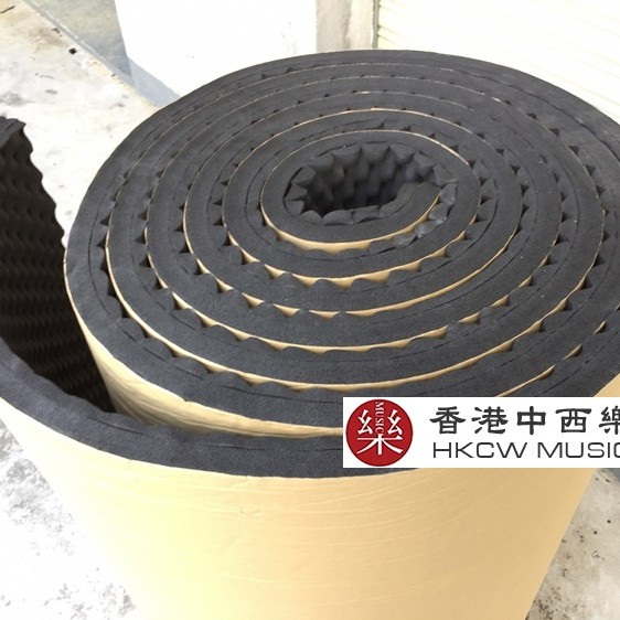 1米X1米 5CM 厚 帶背膠 水管隔音棉 波浪棉 