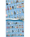 滴油 音樂 結他 提琴鋼琴 音符吊墜 DIY 手工飾品 匙扣 一套40個