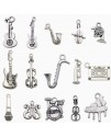 古銀 樂器 音樂吊墜 DIY 手作飾品 匙扣 一套15款