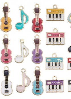 滴油 音樂 音符吊墜 DIY 手工飾品 匙扣 一套20個