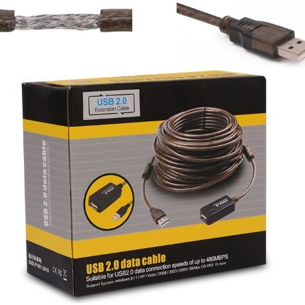USB 2.0 數據 信號放大延長線 帶IC芯片延長線 5米長